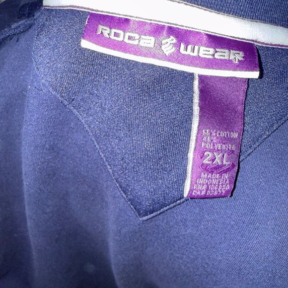 RocaWear Men’s Double Sided Striped PolyCotton Short Sleeve Zip Up Jacket - Picture 4 of 4